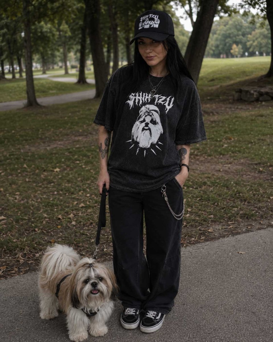 shih tzu unisex tee | midnight mineral wash - bean goods