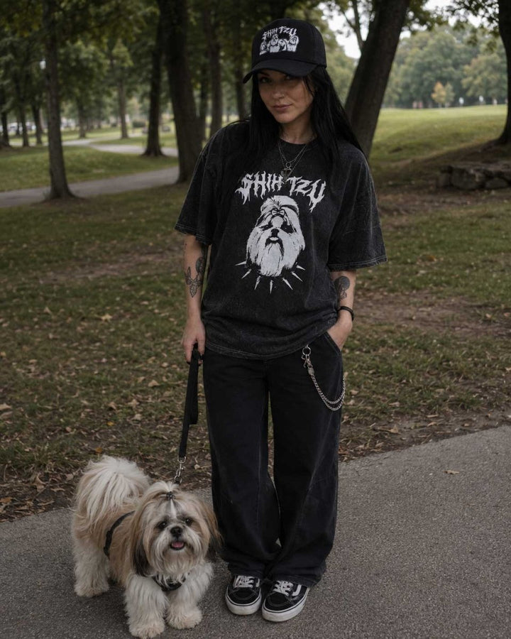 shih tzu unisex tee | midnight mineral wash - bean goods
