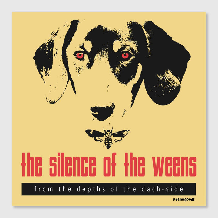 silence of the weens sticker - bean goods