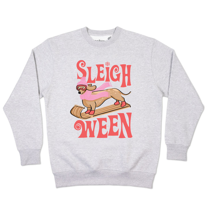 sleigh ween unisex crew sweatshirt | heather grey - bean goods