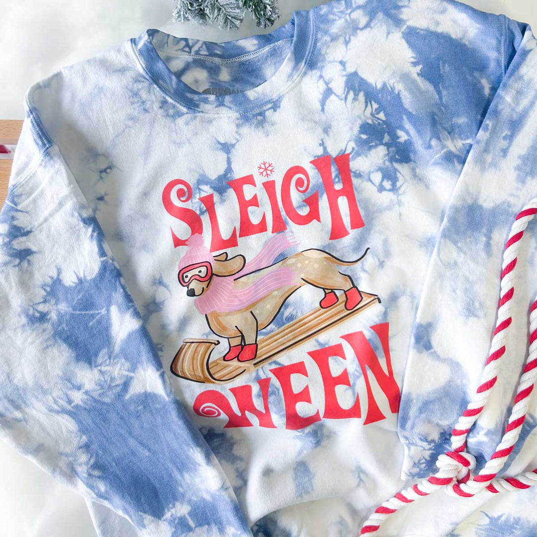 sleigh ween unisex crew sweatshirt | tie dye - bean goods