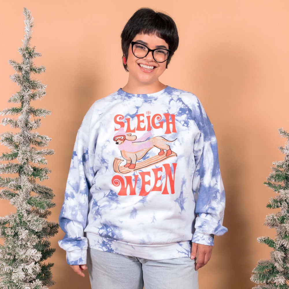 sleigh ween unisex crew sweatshirt | tie dye - bean goods