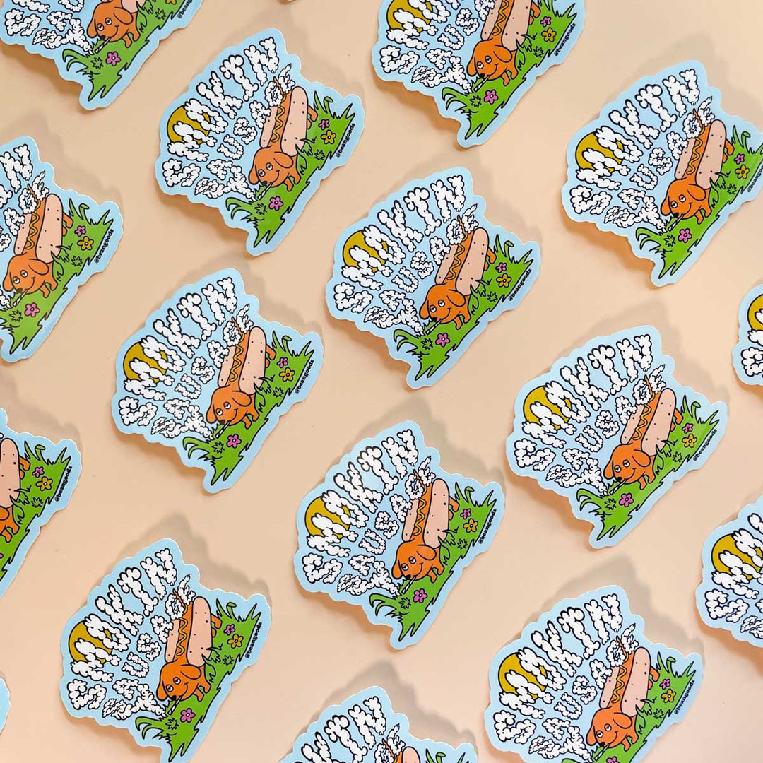 smokin' sausage sticker - bean goods