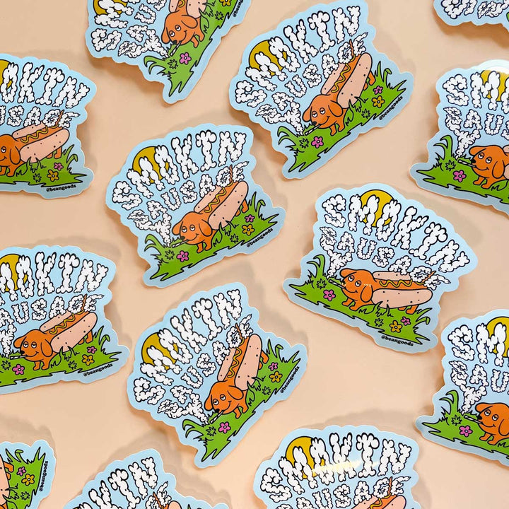 smokin' sausage sticker - bean goods