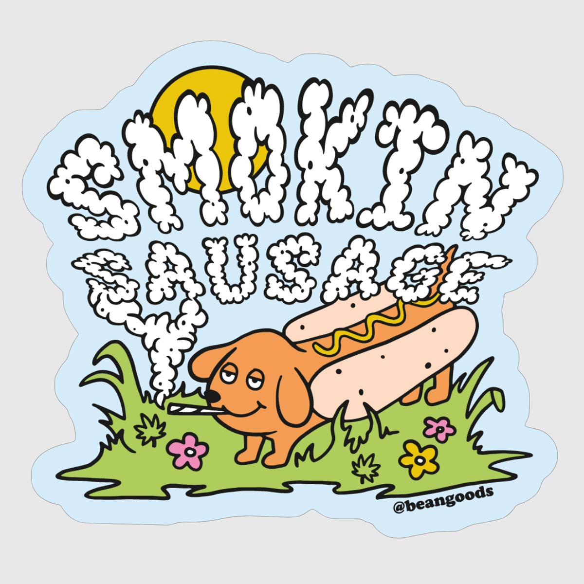 smokin' sausage sticker - bean goods