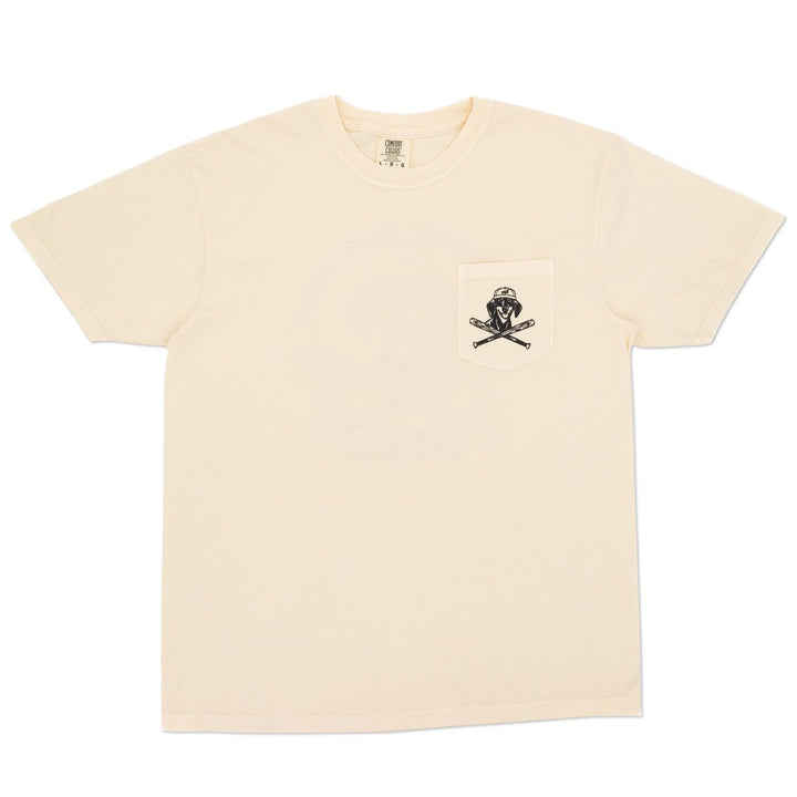 swingin’ wieners baseball club unisex pocket tee | cream - bean goods