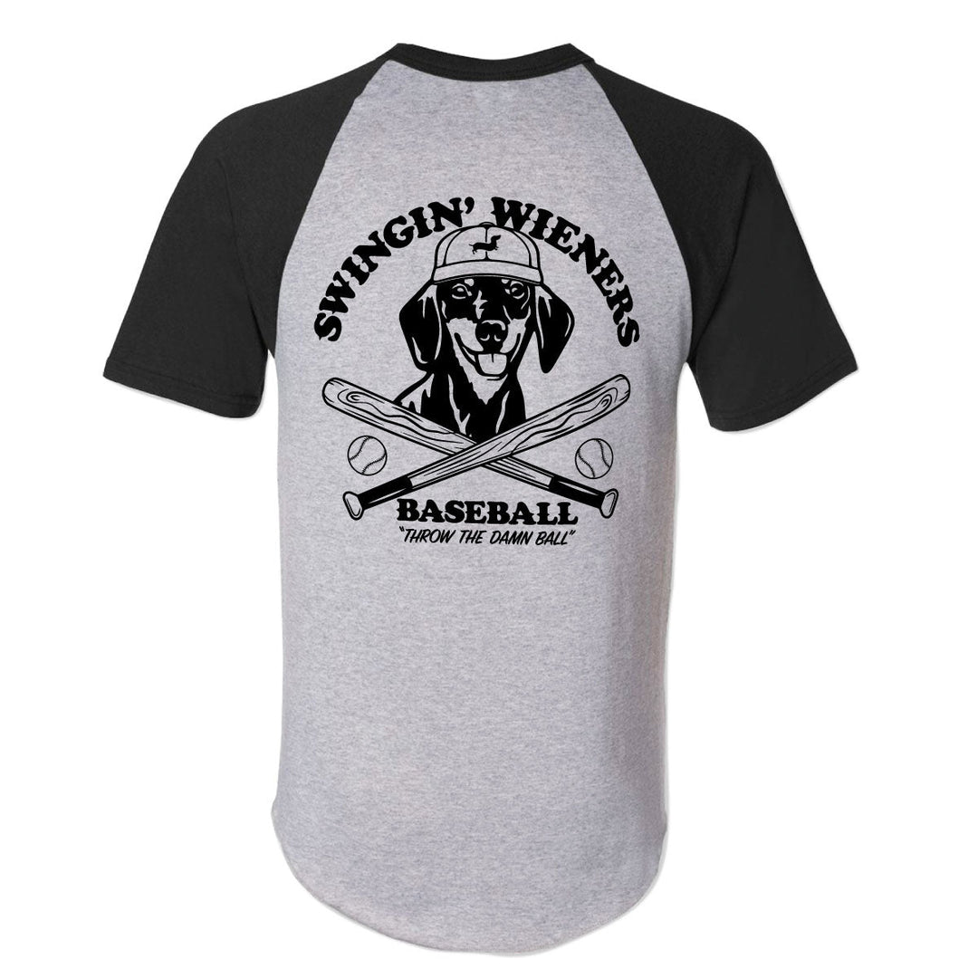 swingin’ wieners baseball club unisex short sleeve baseball tee - bean goods