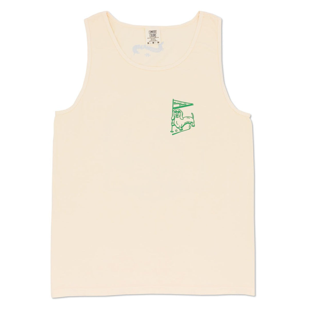 swingin’ wieners golf club unisex tank | cream - bean goods