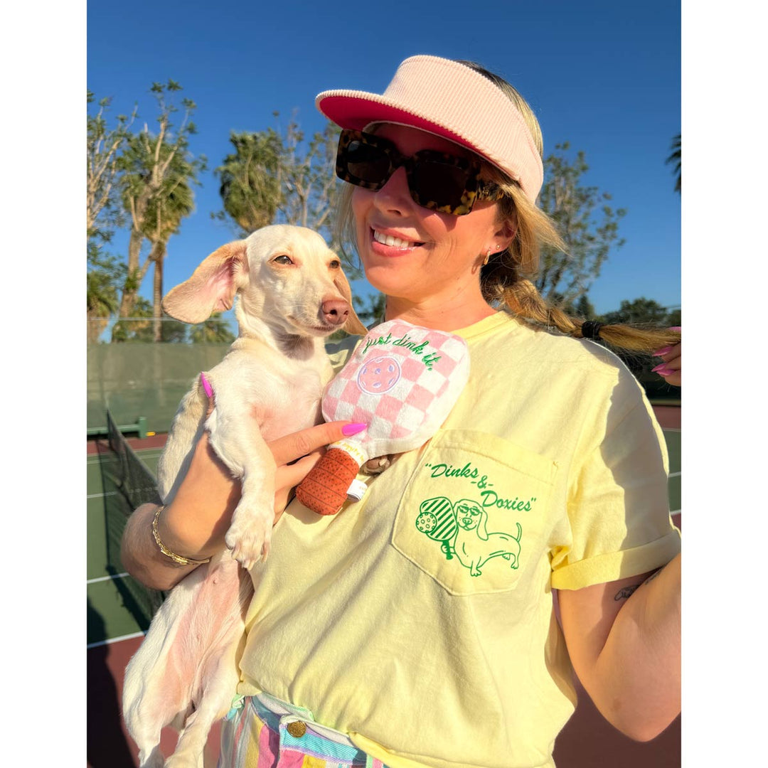 swingin’ wieners pickle ball unisex pocket tee | banana - bean goods