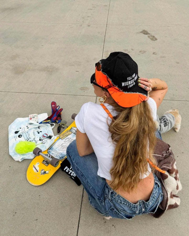 tell your wiener dog I said hi embroidered hat - bean goods