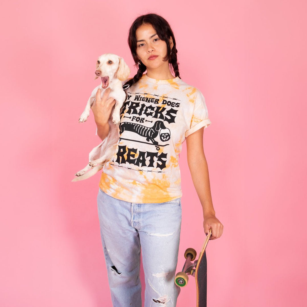 tricks for treats unisex tie - dye tee - bean goods