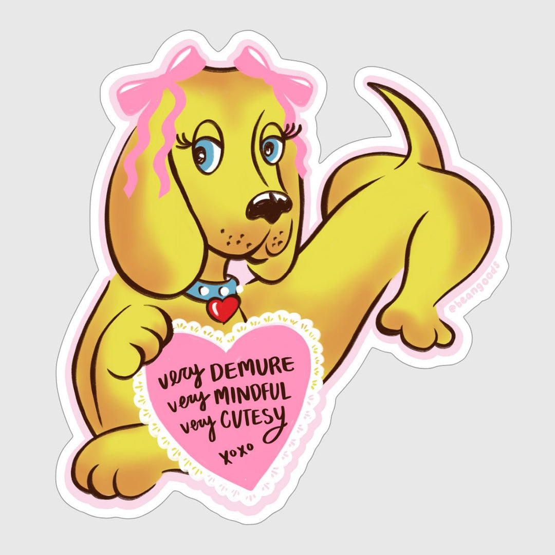 very demure sticker - bean goods