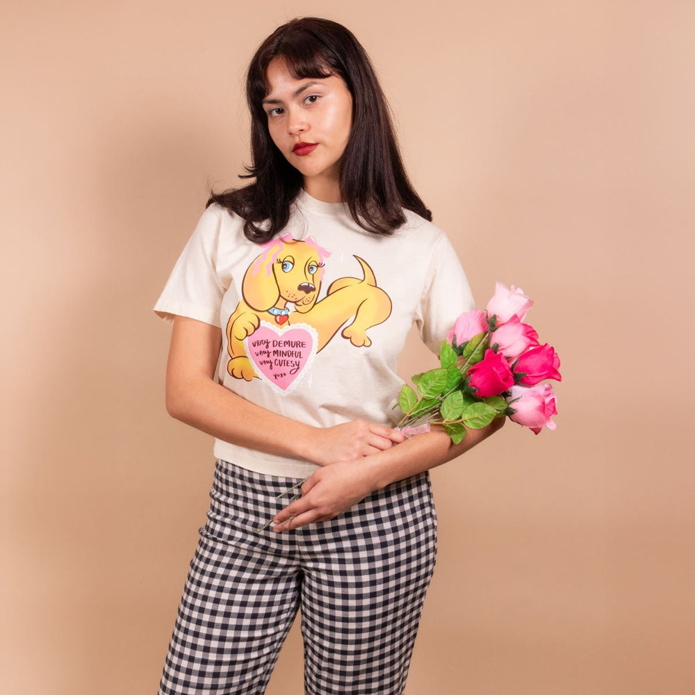 very demure women’s boxy tee - bean goods