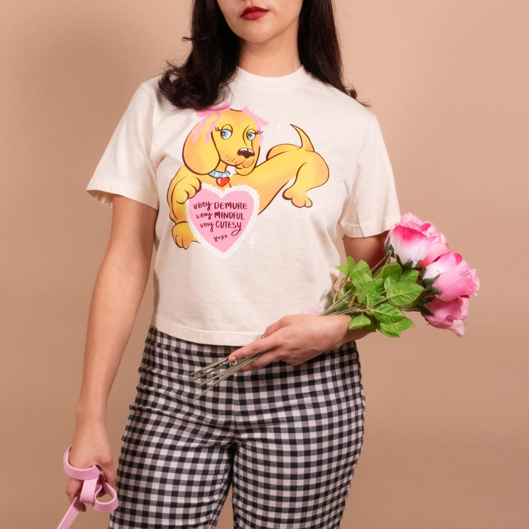 very demure women’s boxy tee - bean goods