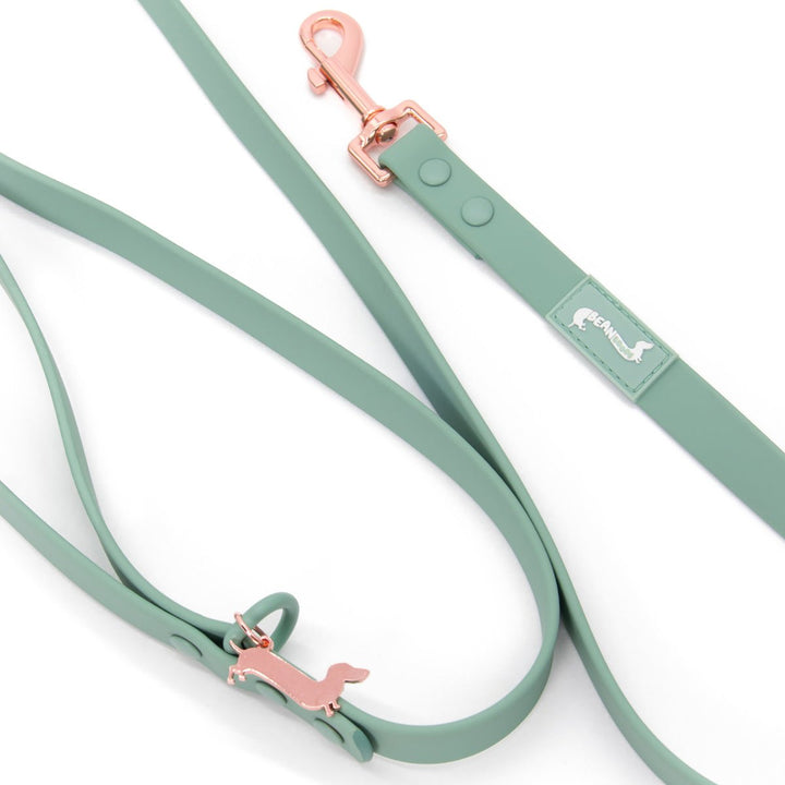 waterproof easy - clean leash - sage - bean goods