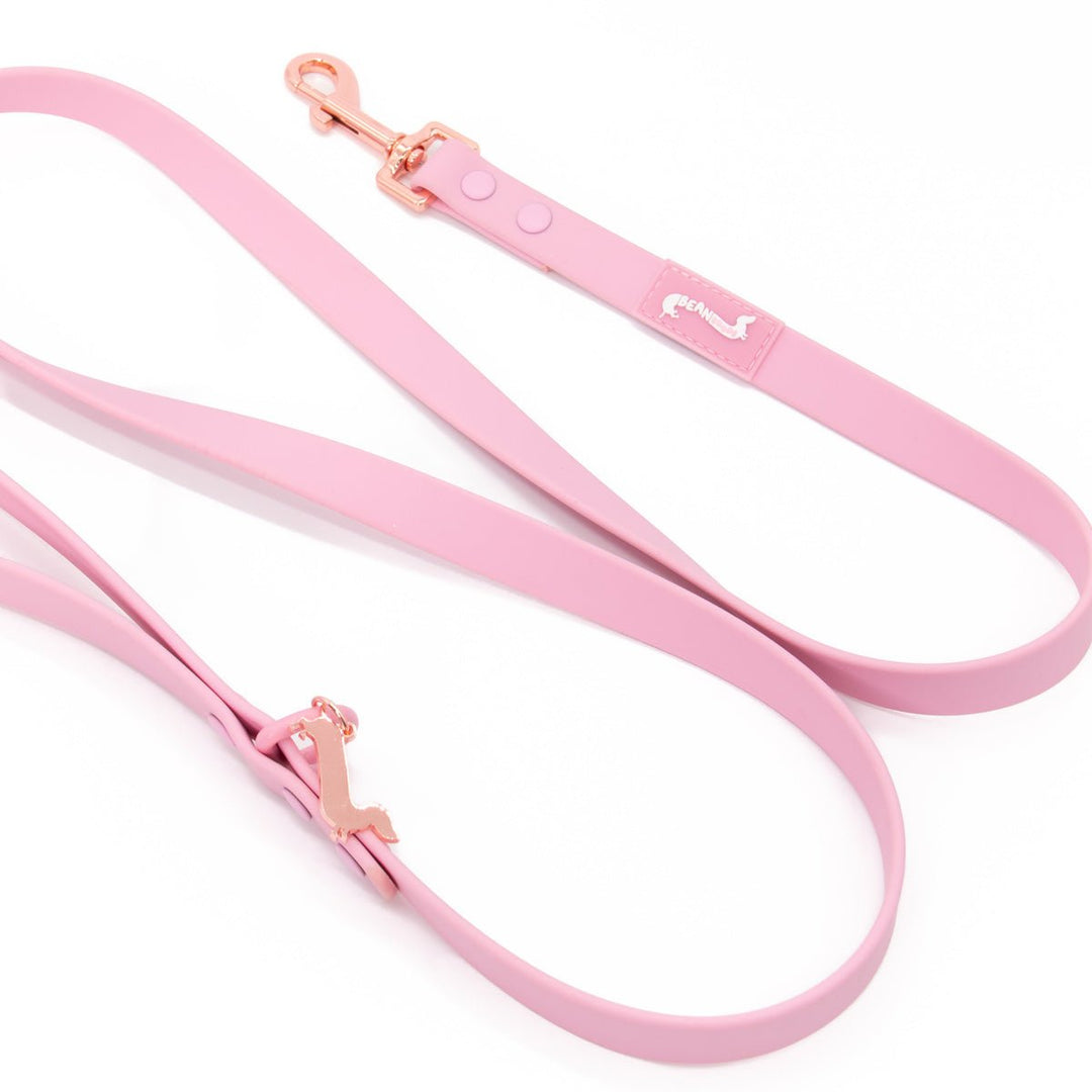 waterproof easy - clean leash - ween pink - bean goods