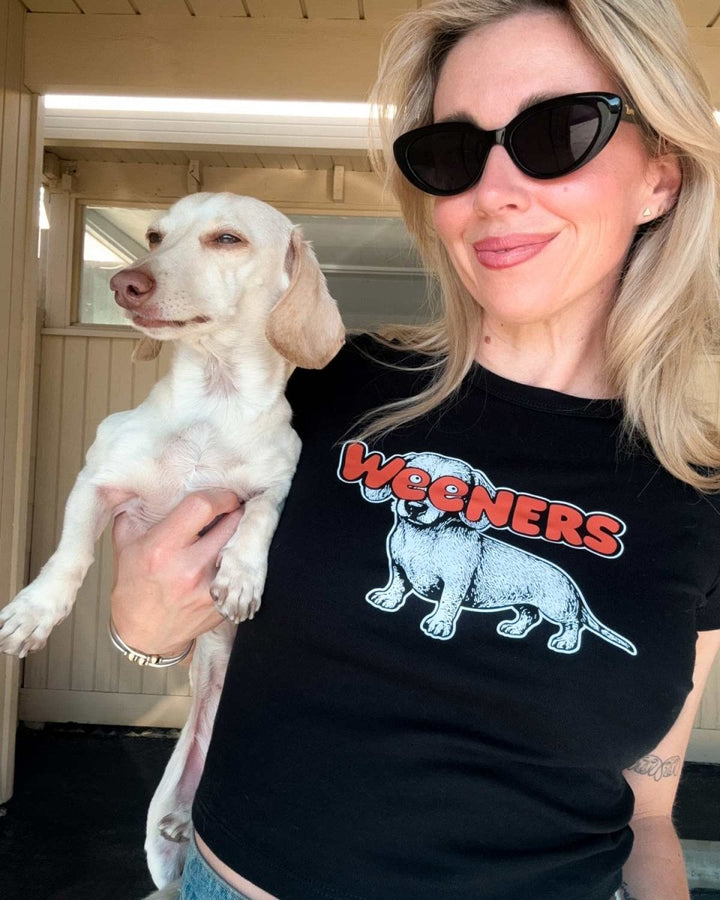 weeners cropped baby tee - bean goods