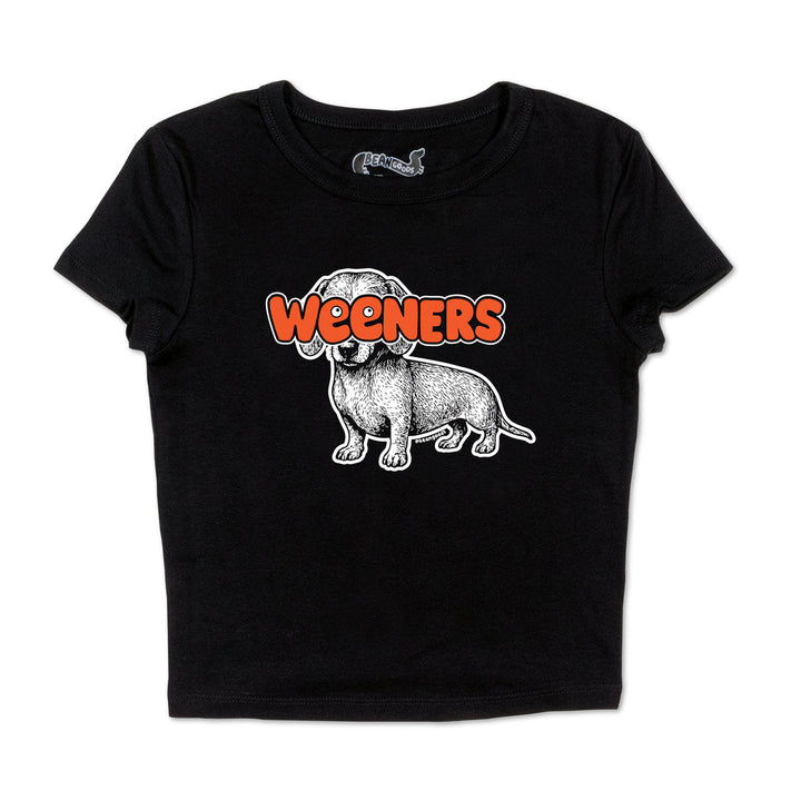 weeners cropped baby tee - bean goods