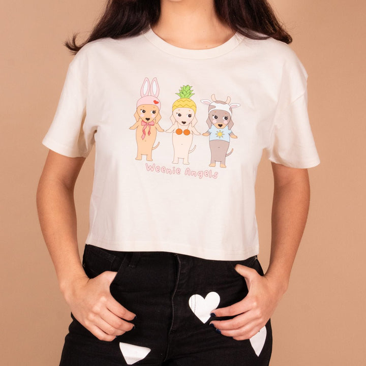 weenie angels cropped tee - bean goods