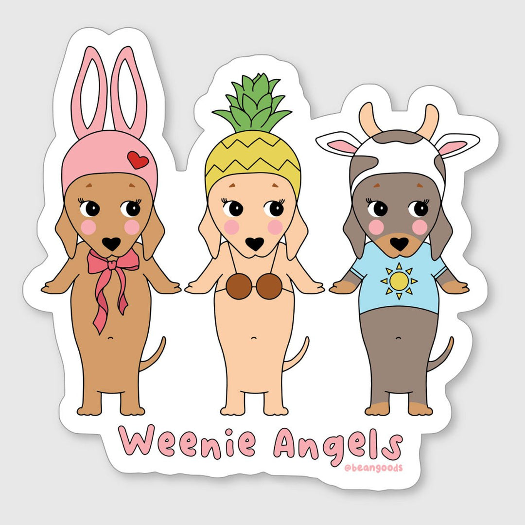 weenie angels sticker - bean goods