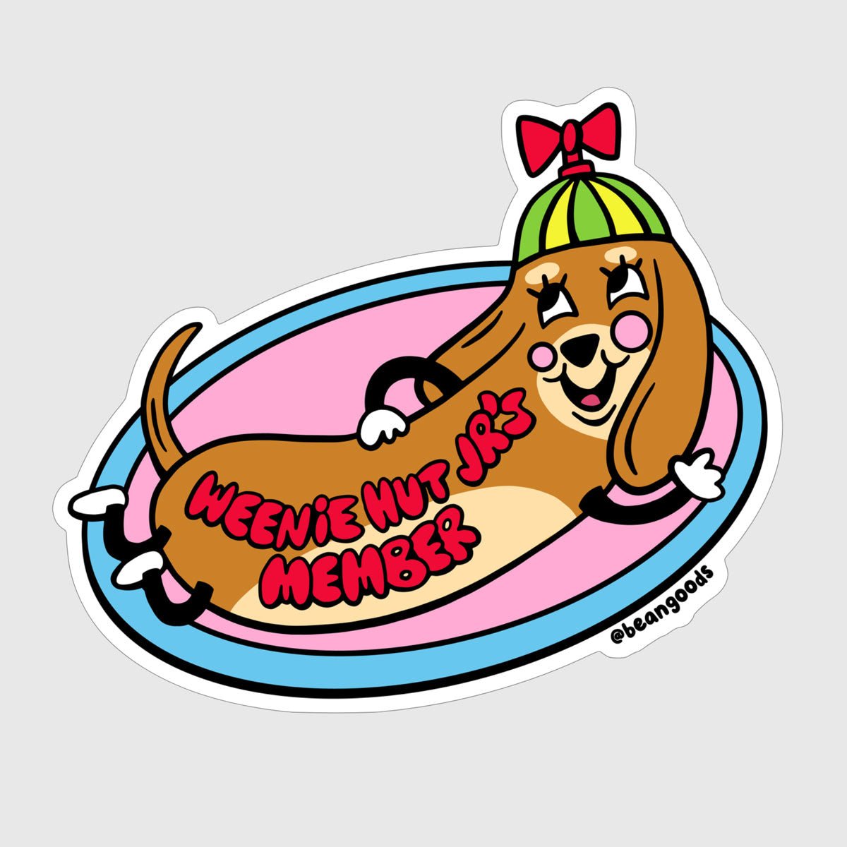 weenie hut jr’s sticker - bean goods