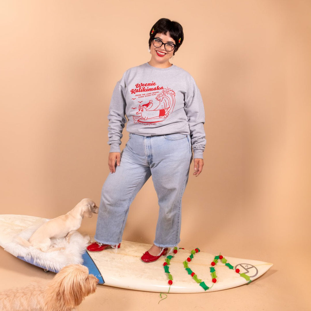 weenie kalikimaka unisex crew sweatshirt - bean goods