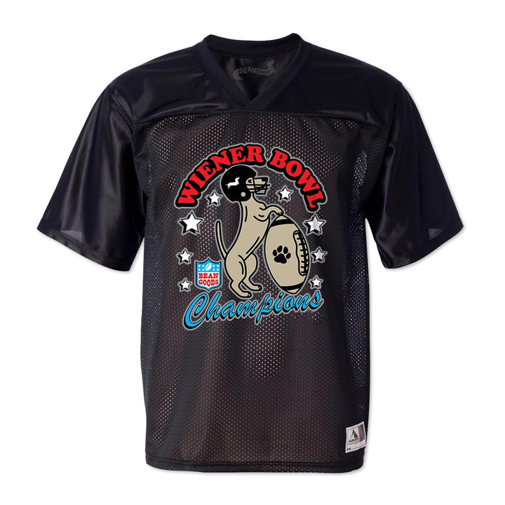 wiener bowl football jersey | midnight - bean goods