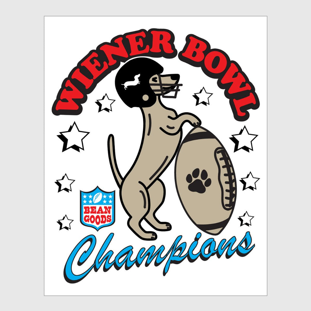 wiener bowl sticker - bean goods