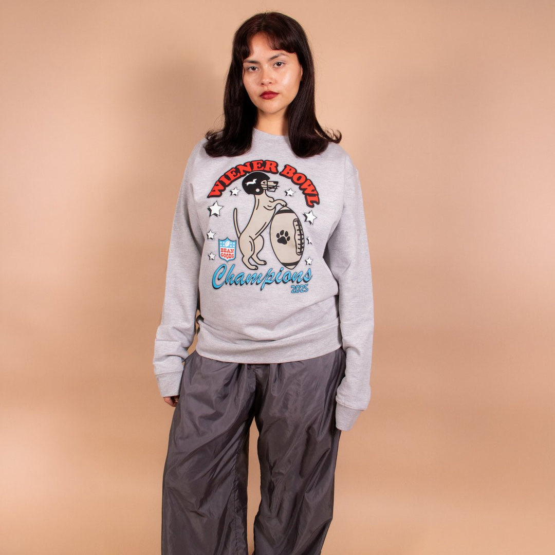 wiener bowl unisex crew sweatshirt - bean goods