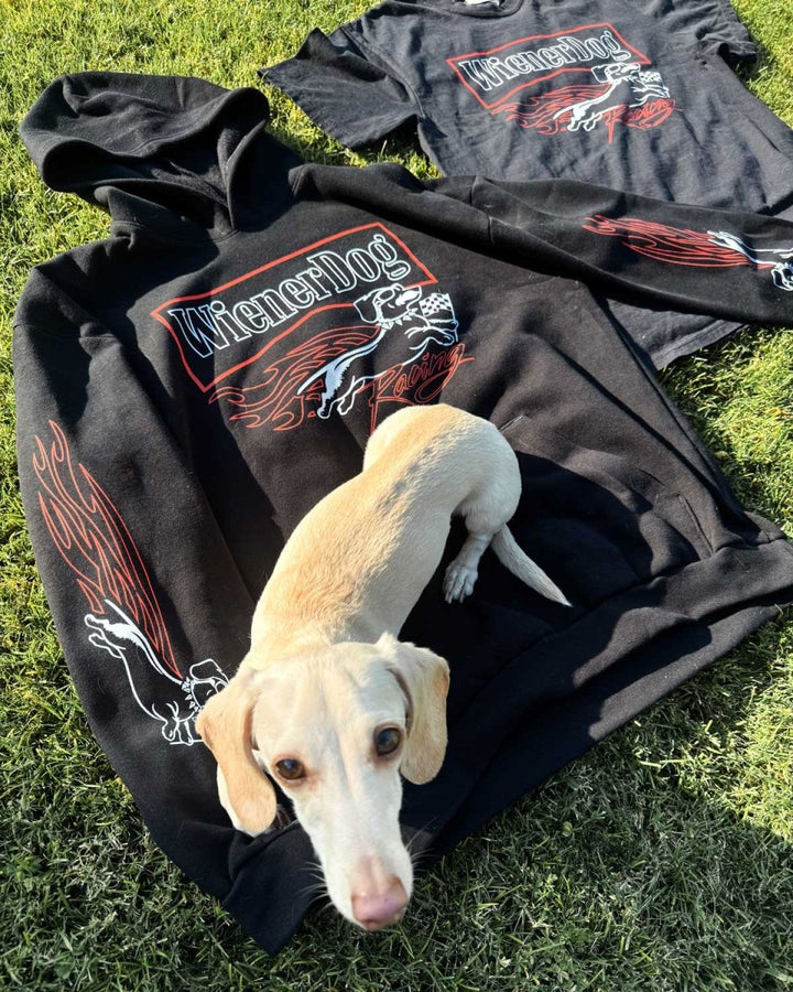 wiener dog racing unisex hoodie | heritage edition - bean goods