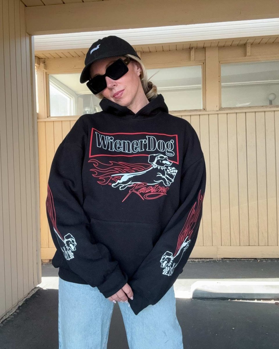 wiener dog racing unisex hoodie | heritage edition - bean goods
