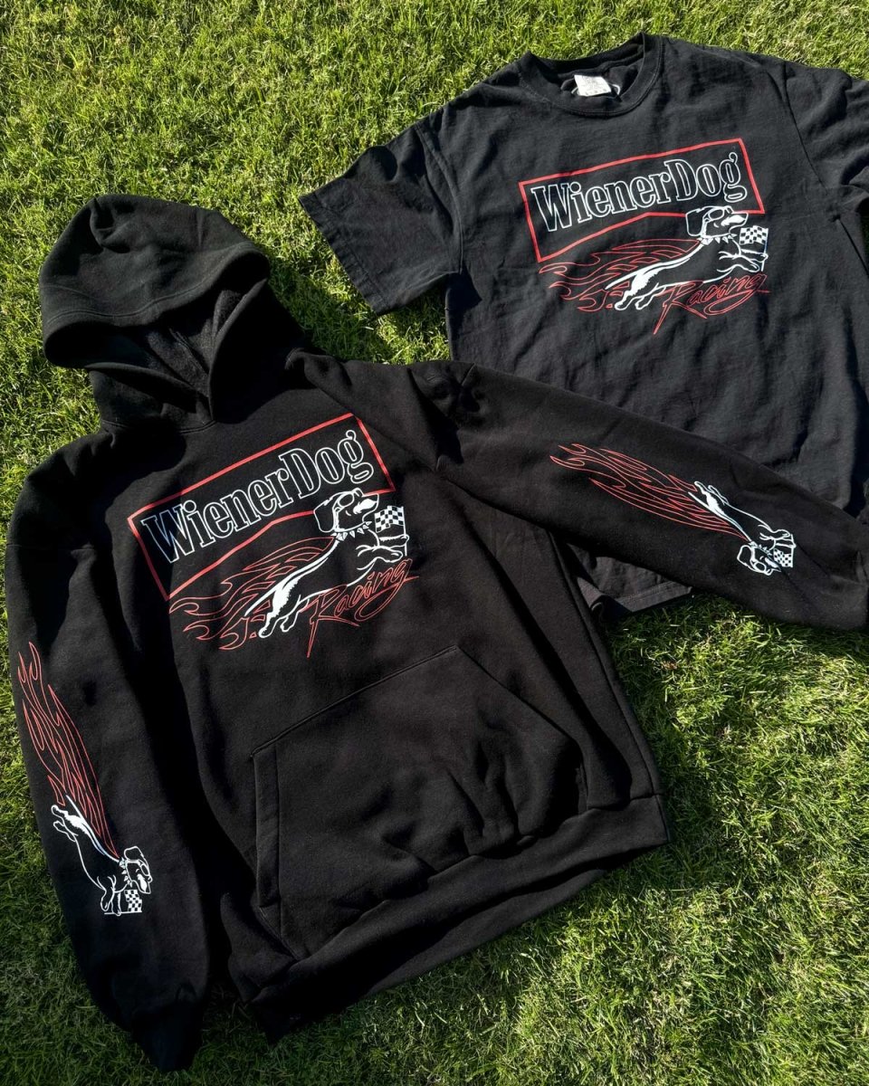 wiener dog racing unisex hoodie | heritage edition - bean goods