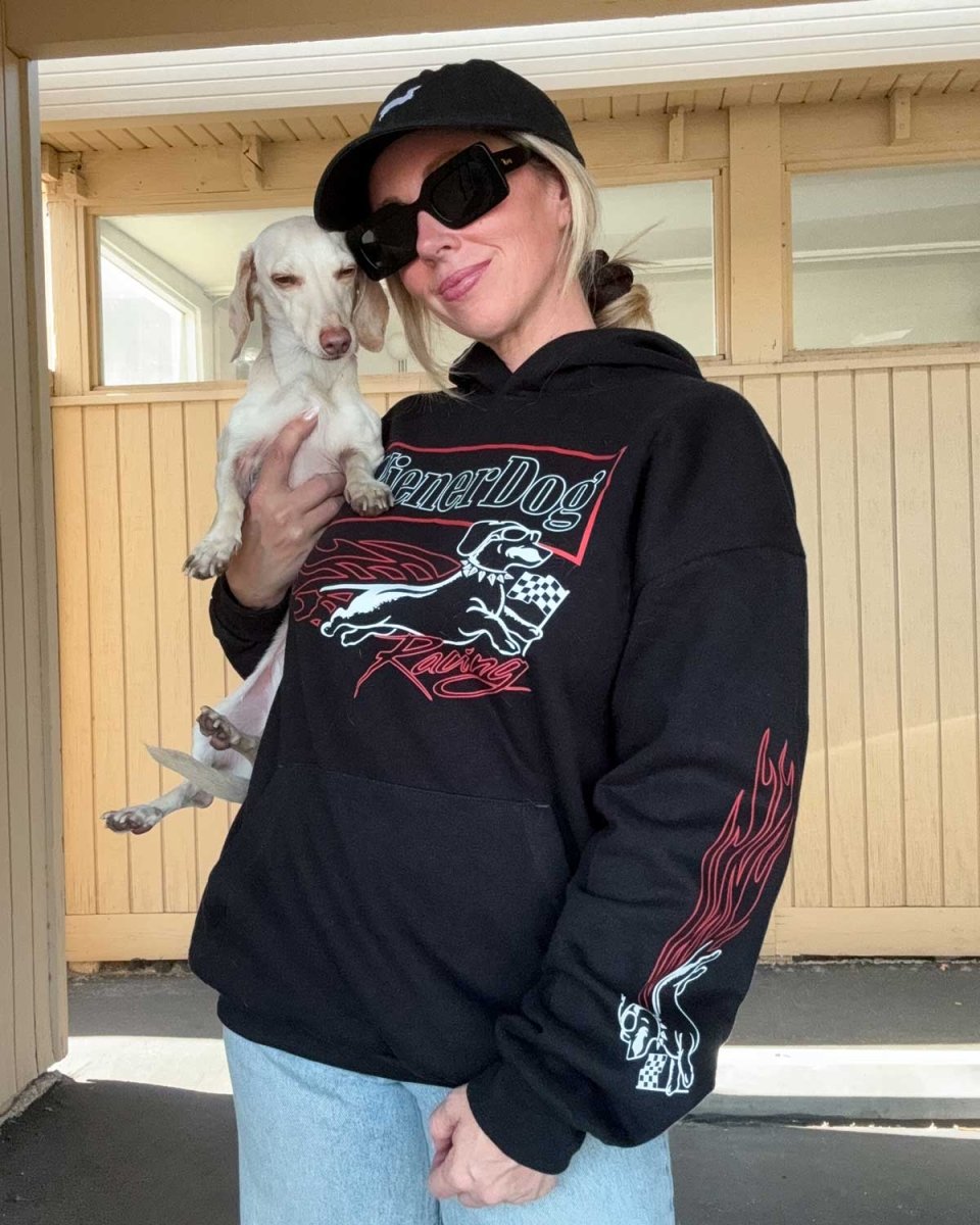 wiener dog racing unisex hoodie | heritage edition - bean goods
