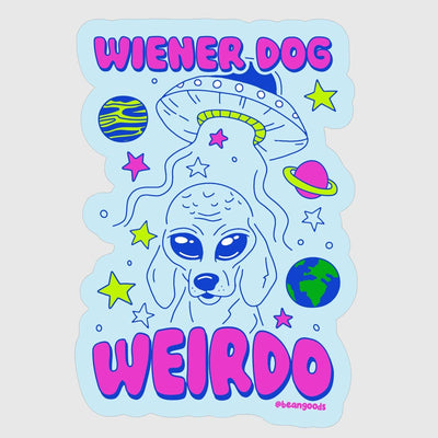 wiener dog weirdo sticker - bean goods