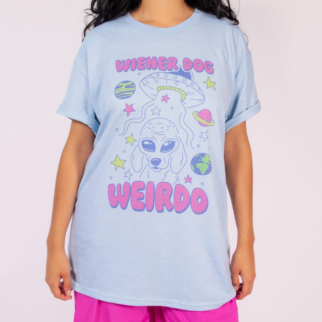 wiener dog weirdo unisex tee | martian mist - bean goods