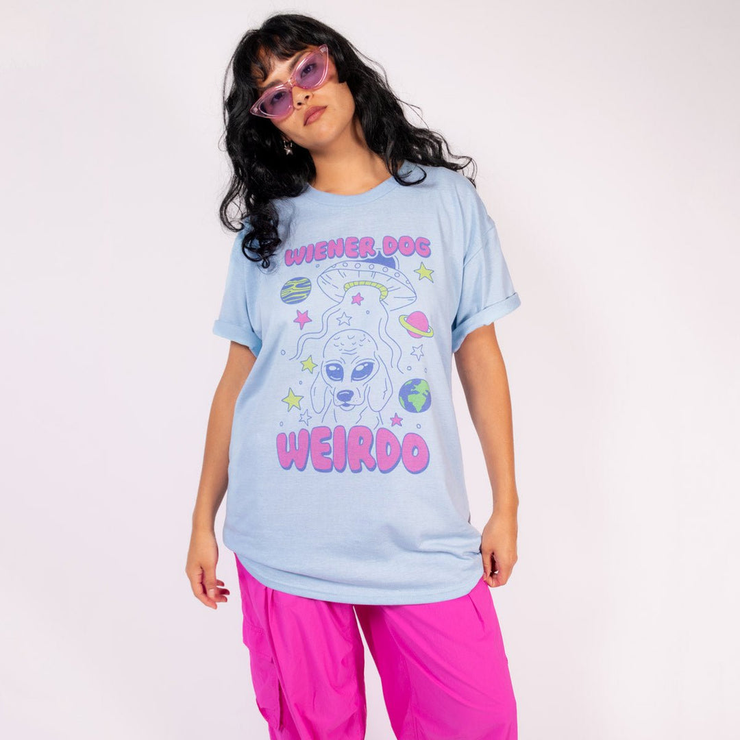 wiener dog weirdo unisex tee | martian mist - bean goods