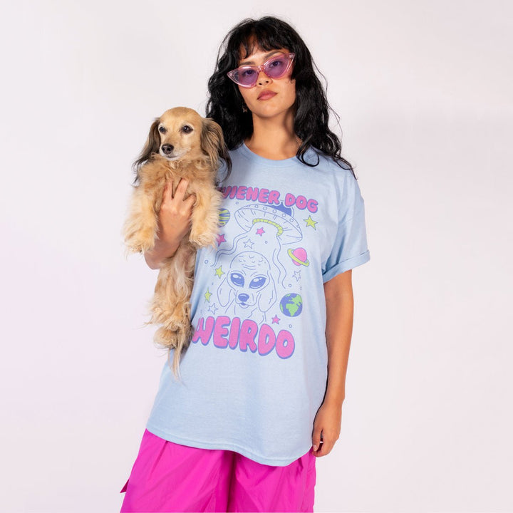 wiener dog weirdo unisex tee | martian mist - bean goods