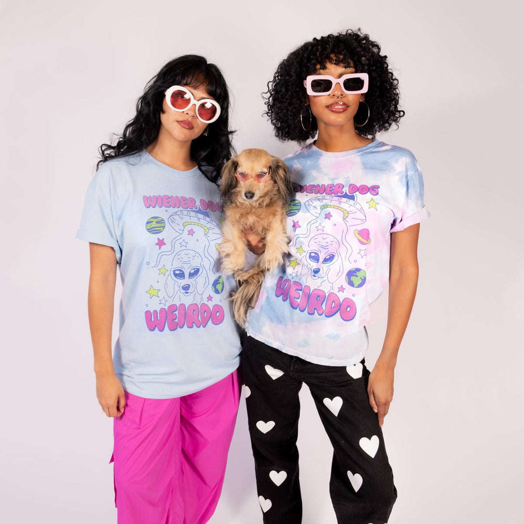 wiener dog weirdo unisex tee | martian mist - bean goods