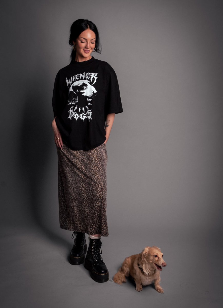 wiener dogs oversized unisex tee - bean goods