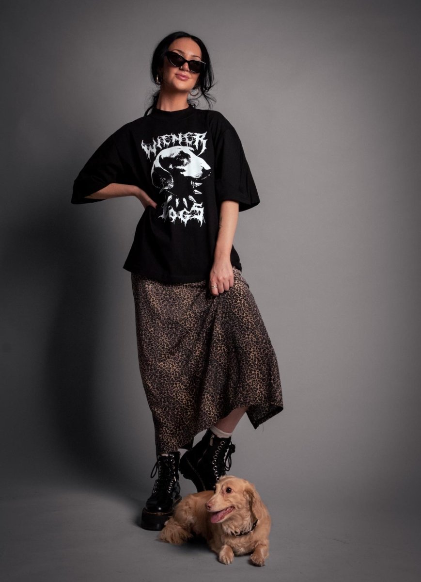 wiener dogs oversized unisex tee - bean goods