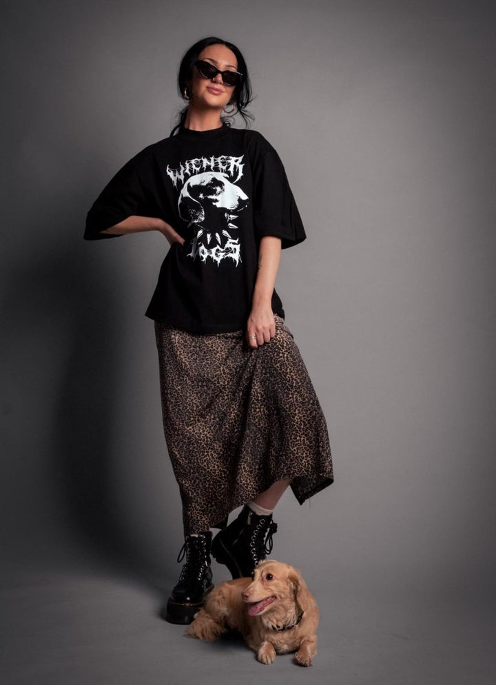 wiener dogs oversized unisex tee - bean goods