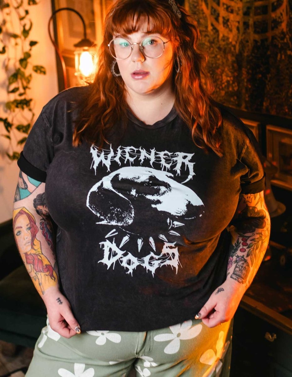 wiener dogs unisex tee | black mineral wash - bean goods