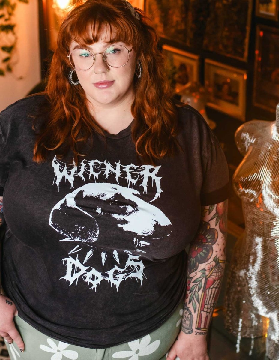 wiener dogs unisex tee | black mineral wash - bean goods