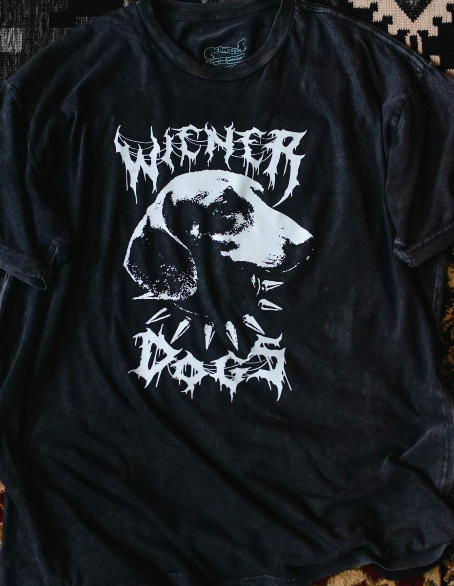 wiener dogs unisex tee | black mineral wash - bean goods