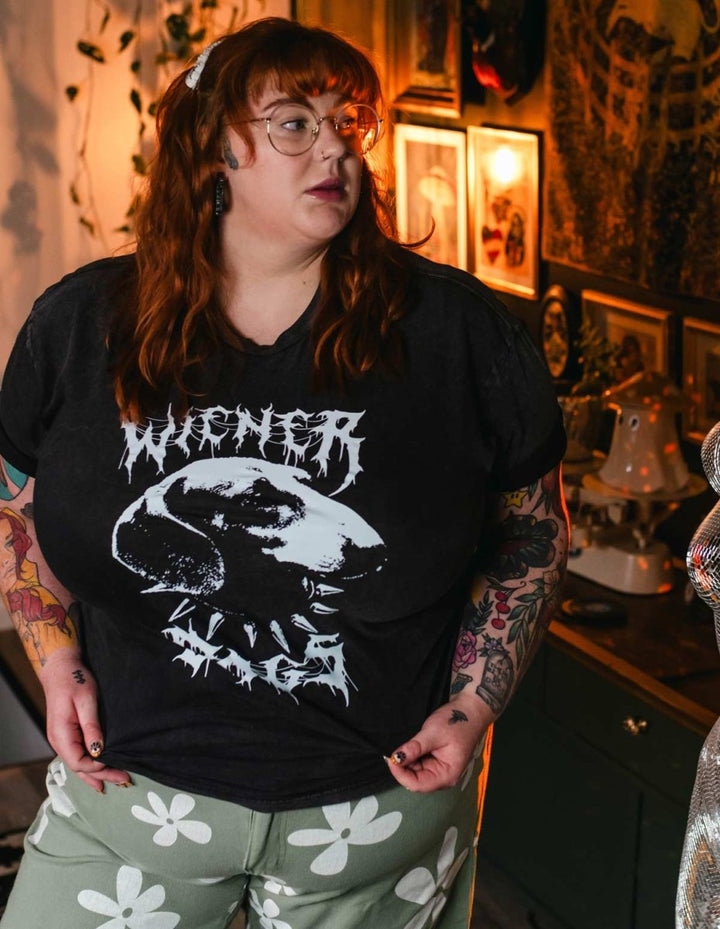 wiener dogs unisex tee | black mineral wash - bean goods