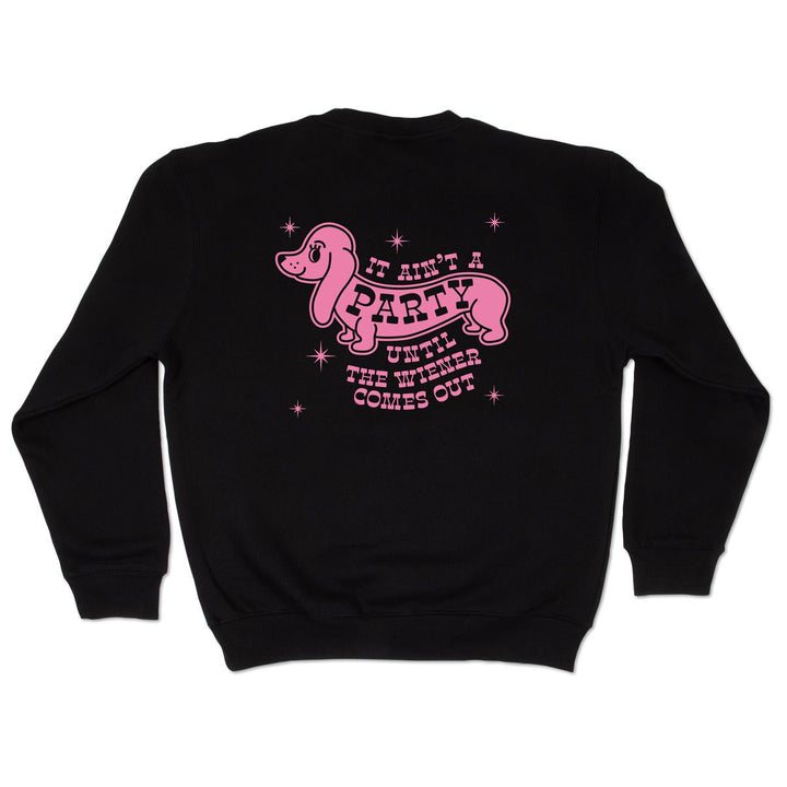 wiener party crew sweatshirt - bean goods