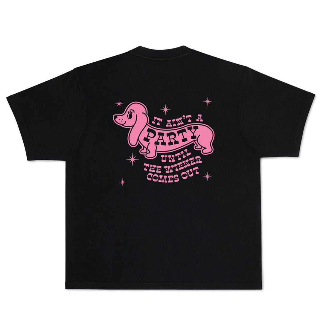 wiener party unisex boxy tee - bean goods