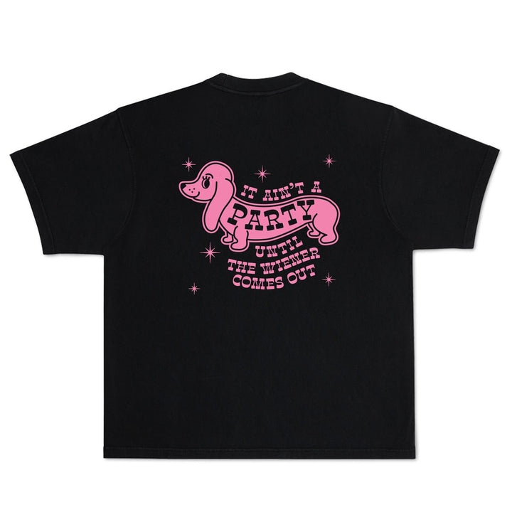 wiener party unisex boxy tee - bean goods