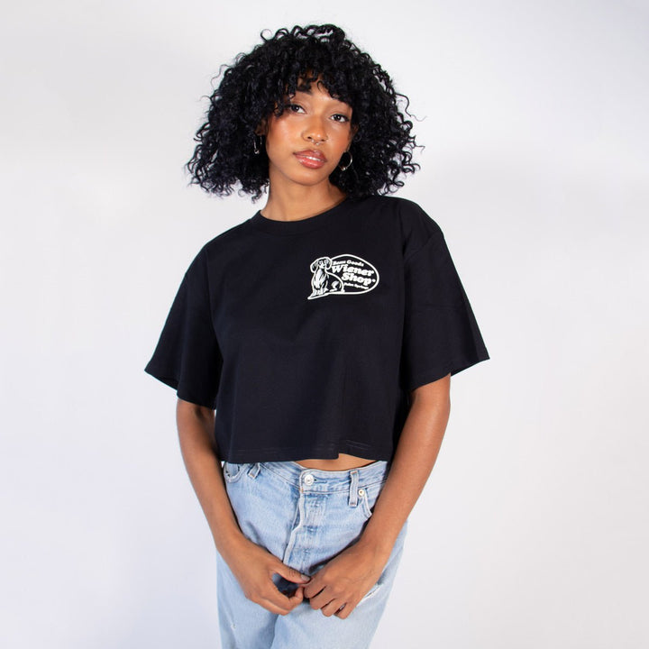 wiener shop cropped tee - bean goods