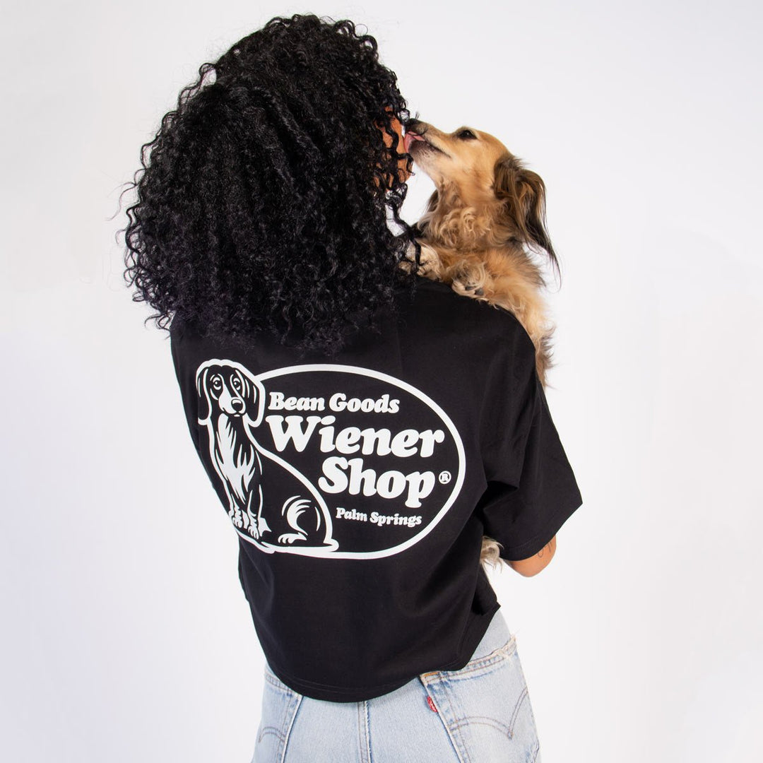 wiener shop cropped tee - bean goods